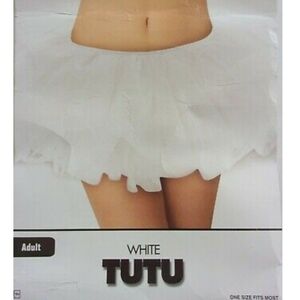 Amscan Women's White Sparkle 8.5" Tutu Skirt Costume, OS